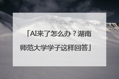 AI来了怎么办？湖南师范大学学子这样回答